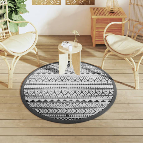 Buitenkleed Ø 120 cm polypropeen zwart - AllerleiShop