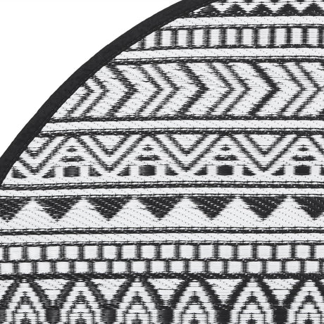 Buitenkleed Ø 120 cm polypropeen zwart - AllerleiShop