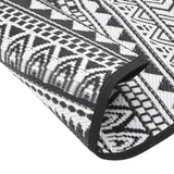 Buitenkleed Ø 120 cm polypropeen zwart - AllerleiShop