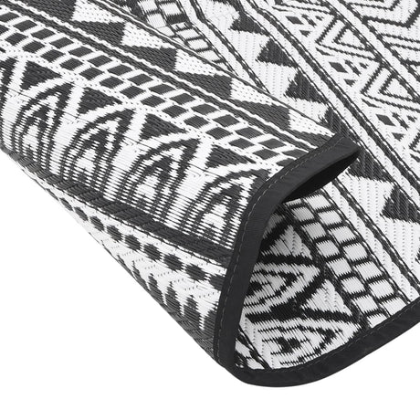 Buitenkleed Ø 120 cm polypropeen zwart - AllerleiShop