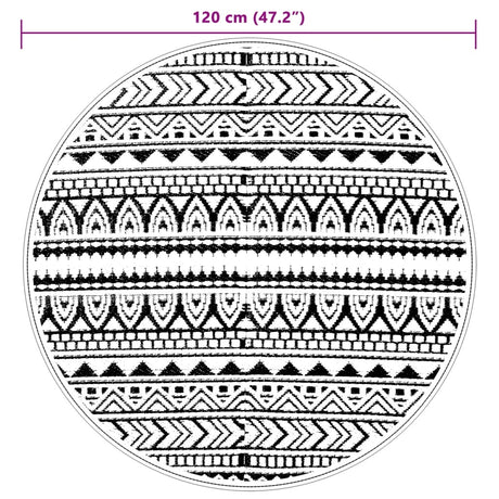 Buitenkleed Ø 120 cm polypropeen zwart - AllerleiShop