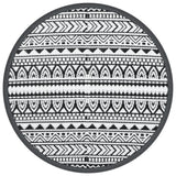Buitentapijt Ø 200 cm polypropeen zwart - AllerleiShop