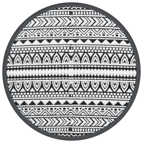 Buitentapijt Ø 200 cm polypropeen zwart - AllerleiShop