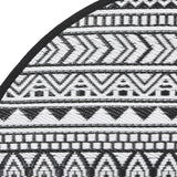Buitentapijt Ø 200 cm polypropeen zwart - AllerleiShop