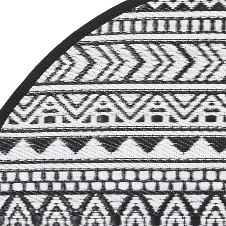 Buitentapijt Ø 200 cm polypropeen zwart - AllerleiShop
