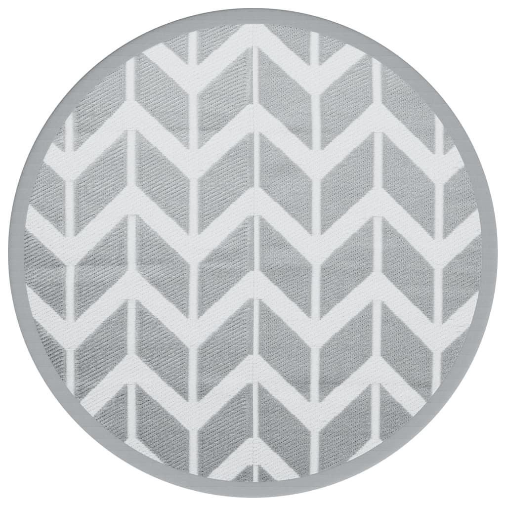 Buitenkleed Ø120 cm polypropeen grijs - AllerleiShop