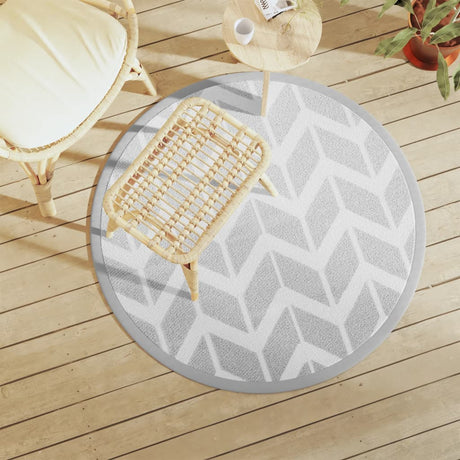 Buitenkleed Ø120 cm polypropeen grijs - AllerleiShop