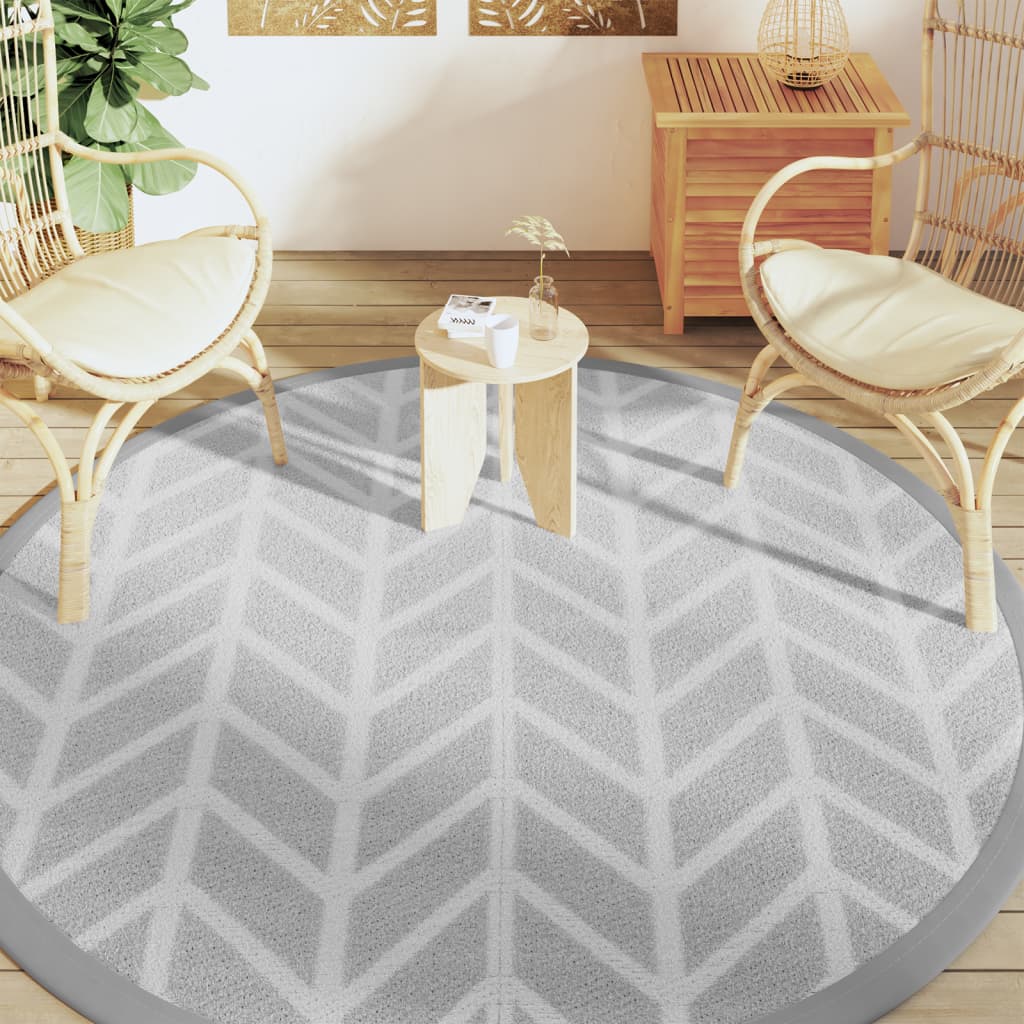 Buitenkleed Ø 200 cm polypropeen grijs - AllerleiShop