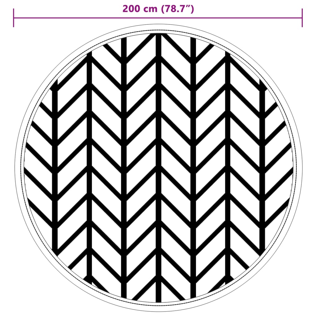 Buitenkleed Ø 200 cm polypropeen grijs - AllerleiShop