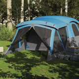 Tent met luifel 4-persoons waterdicht blauw