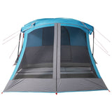 Tent met luifel 4-persoons waterdicht blauw