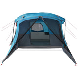 Tent met luifel 4-persoons waterdicht blauw