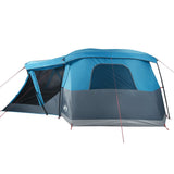 Tent met luifel 4-persoons waterdicht blauw