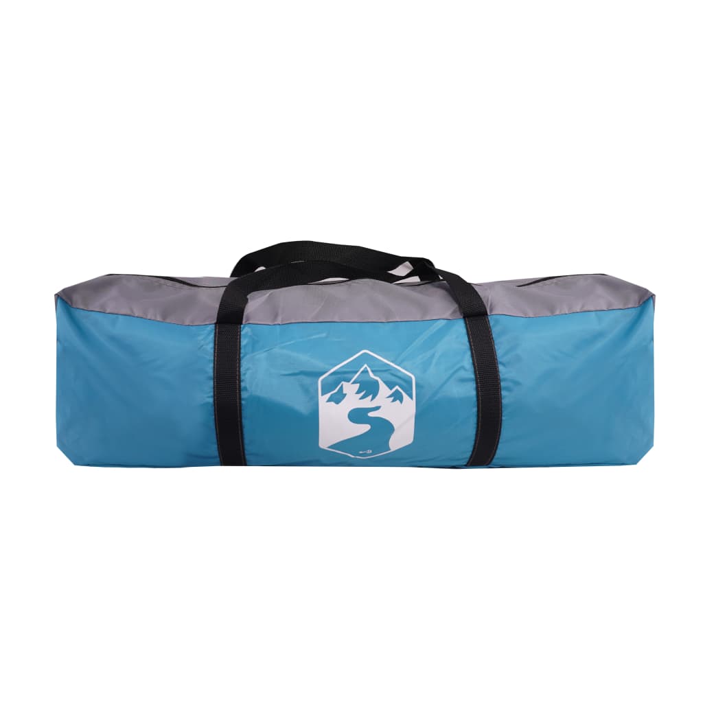 Tent met luifel 4-persoons waterdicht blauw