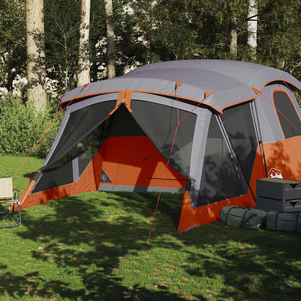 Tent met luifel 4-persoons waterdicht oranje