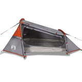 Tunneltent 2-persoons waterdicht grijs en oranje - AllerleiShop