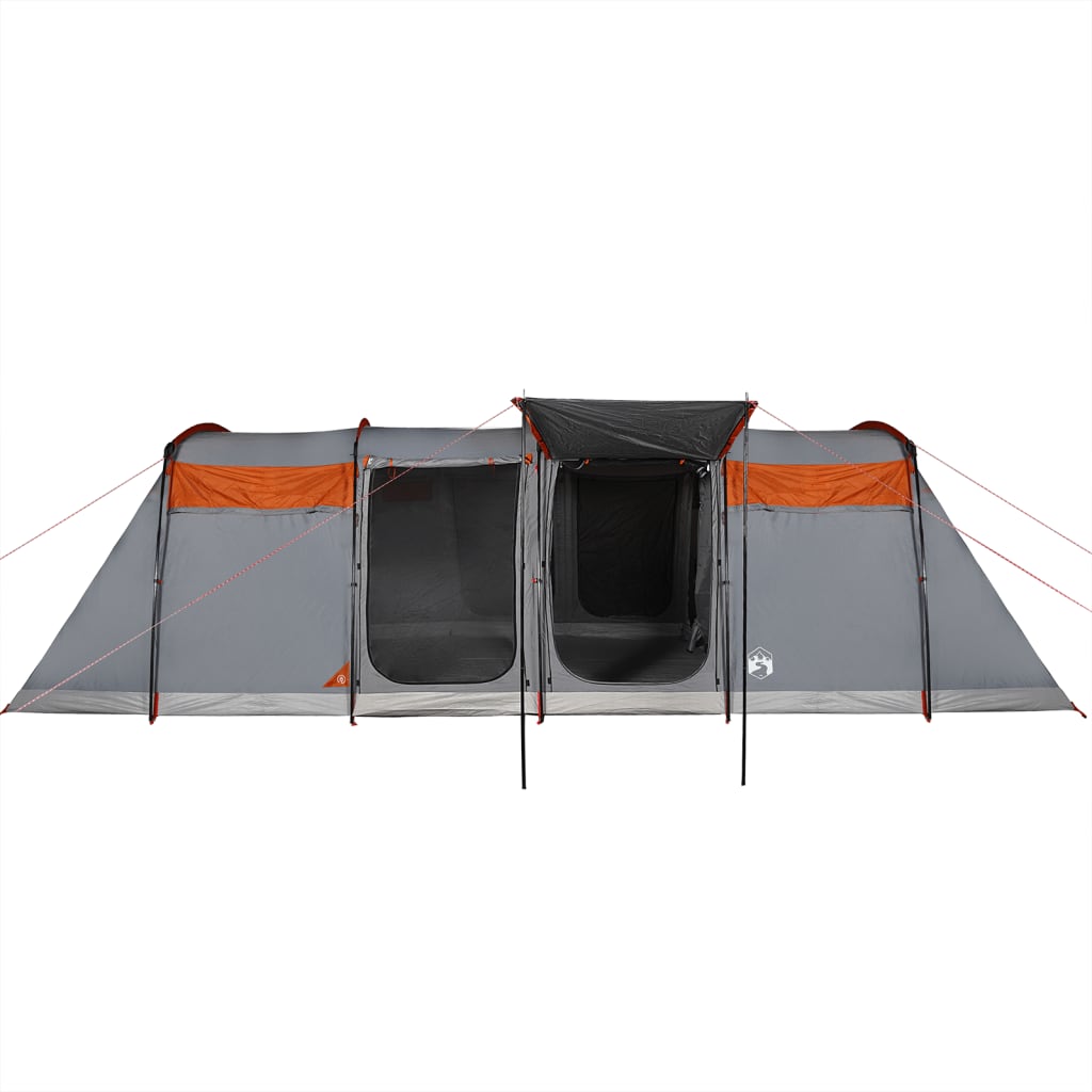 Tunneltent 8-persoons waterdicht grijs en oranje - AllerleiShop