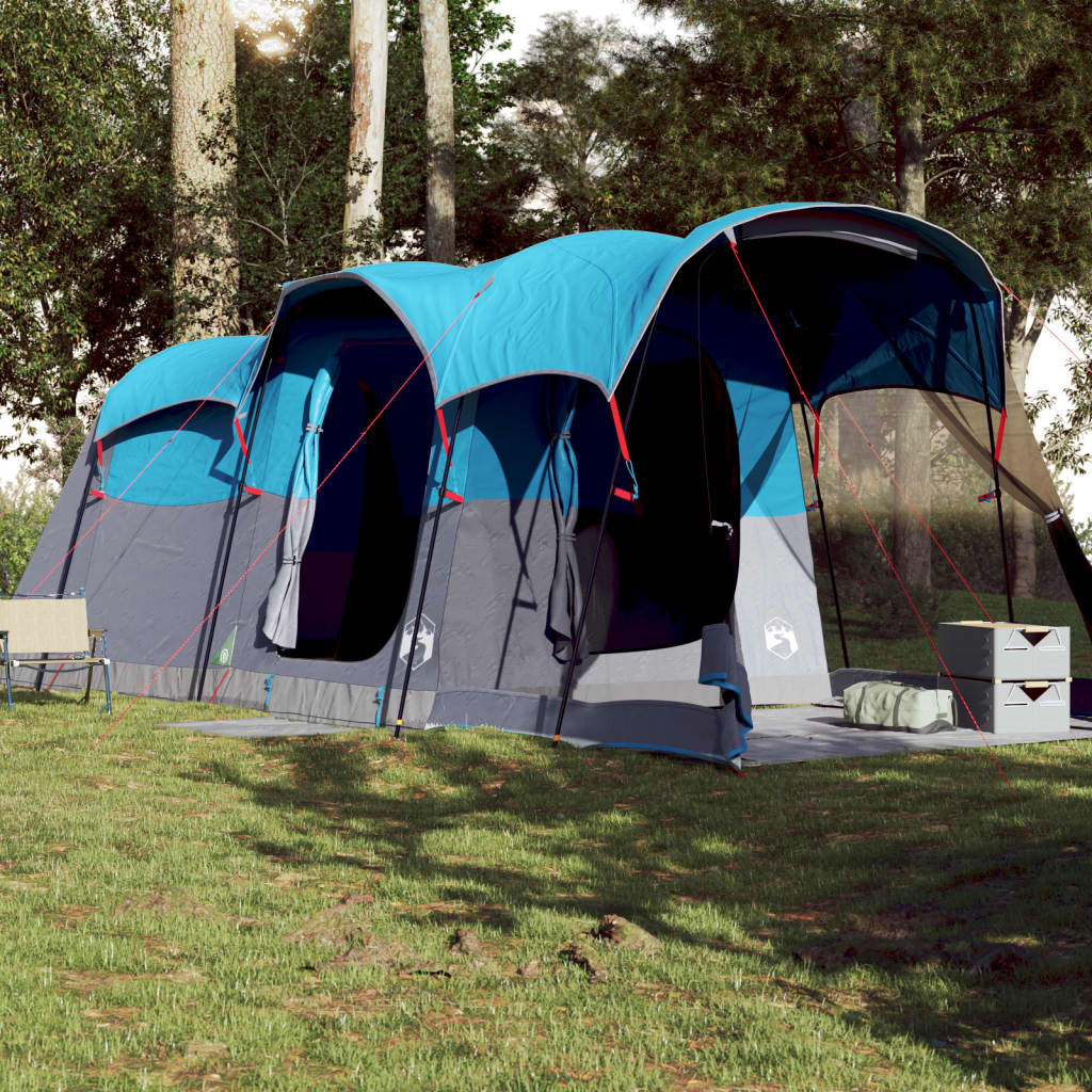 Tunneltent voor gezin 8-persoons waterdicht blauw