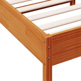 Bedframe zonder matras massief grenenhout wasbruin 90x190 cm