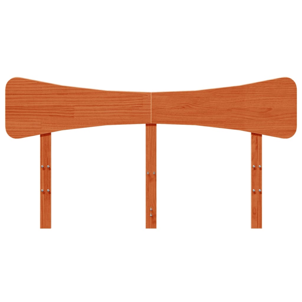 Hoofdbord 140 cm massief grenenhout wasbruin