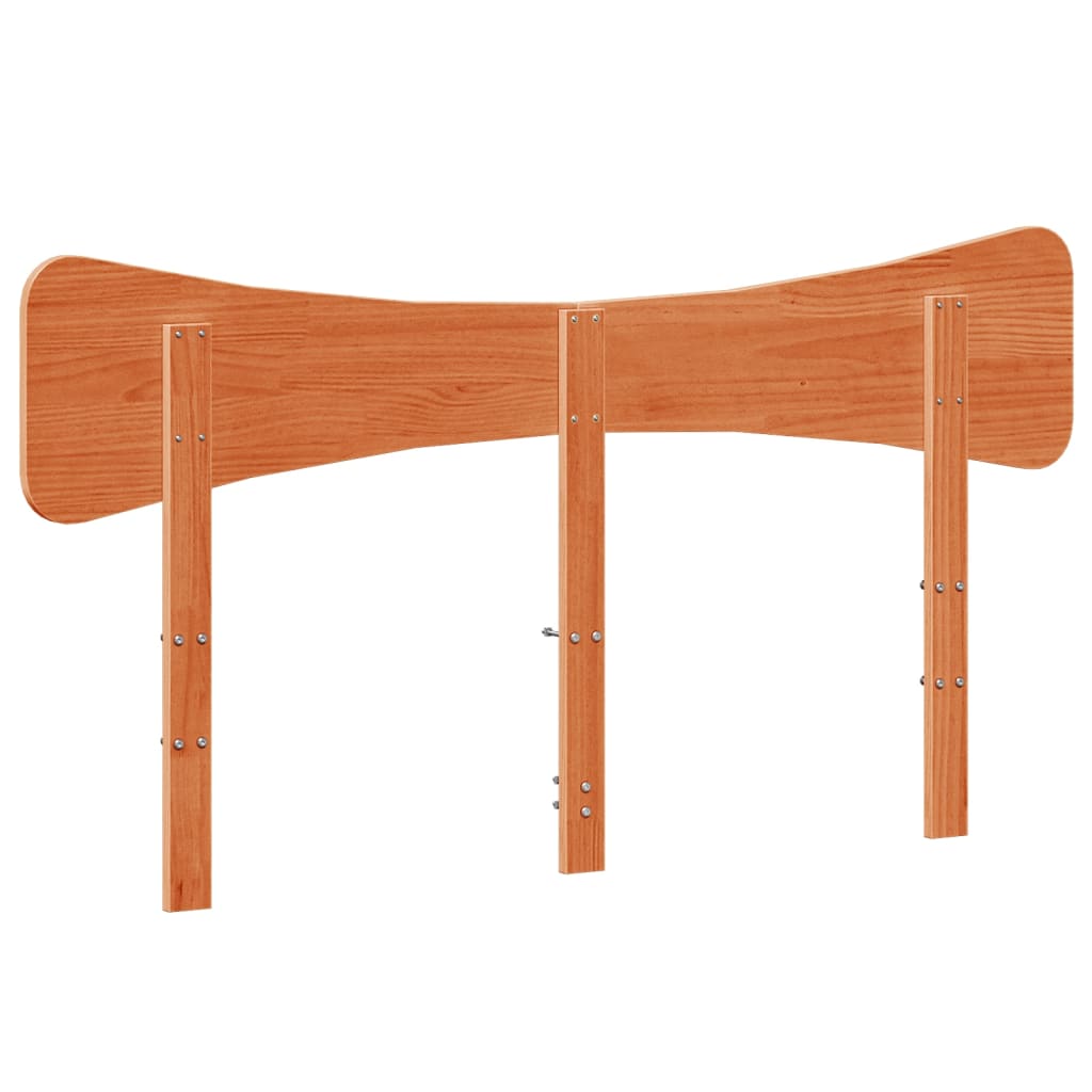 Hoofdbord 140 cm massief grenenhout wasbruin