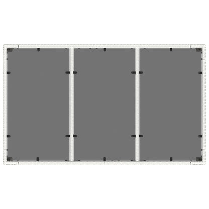 Tuintafel met glazen blad 150x90x75 cm poly rattan wit - AllerleiShop