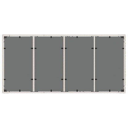 Tuintafel met glazen blad 190x90x75 cm poly rattan wit - AllerleiShop