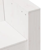 Tuinbank 2-zits 134x60x62 cm massief grenenhout wit