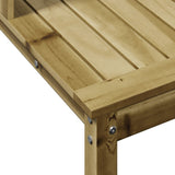 Oppottafel met schappen 108x50x109,5 cm geïmpregneerd hout