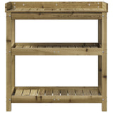 Oppottafel met schappen 82,5x45x86,5 cm geïmpregneerd hout