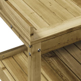 Houten oppottafel met open schappen 108x45x86,5 cm - Geïmpregneerd grenenhout