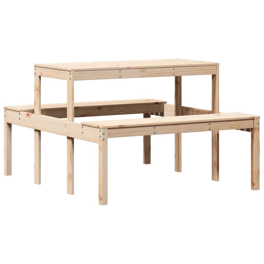 Picknicktafel 110x134x75 cm massief grenenhout - AllerleiShop