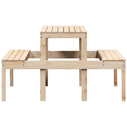 Picknicktafel 110x134x75 cm massief grenenhout - AllerleiShop