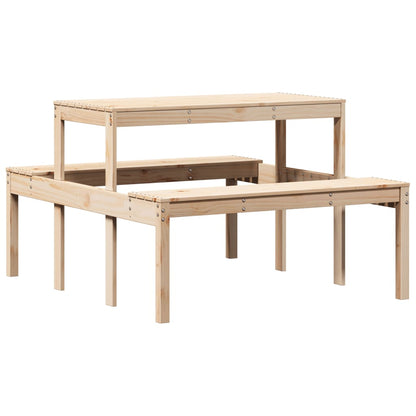 Picknicktafel 110x134x75 cm massief grenenhout - AllerleiShop