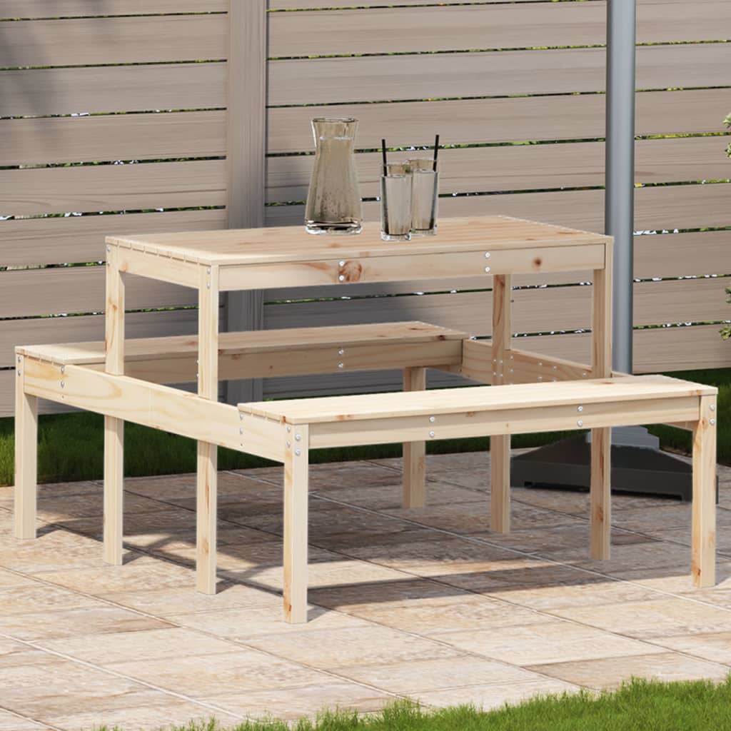 Picknicktafel 110x134x75 cm massief grenenhout - AllerleiShop