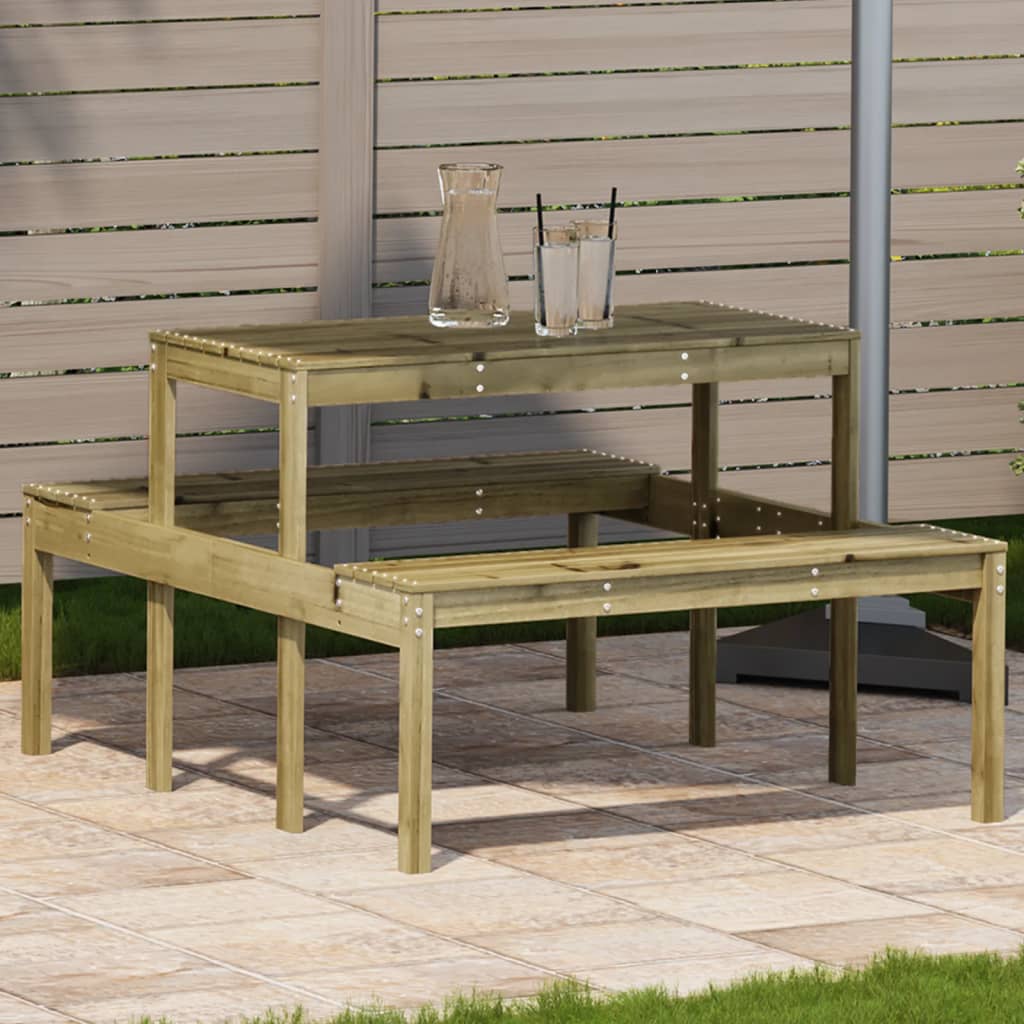 Picknicktafel 110x134x75 cm geïmpregneerd grenenhout - AllerleiShop