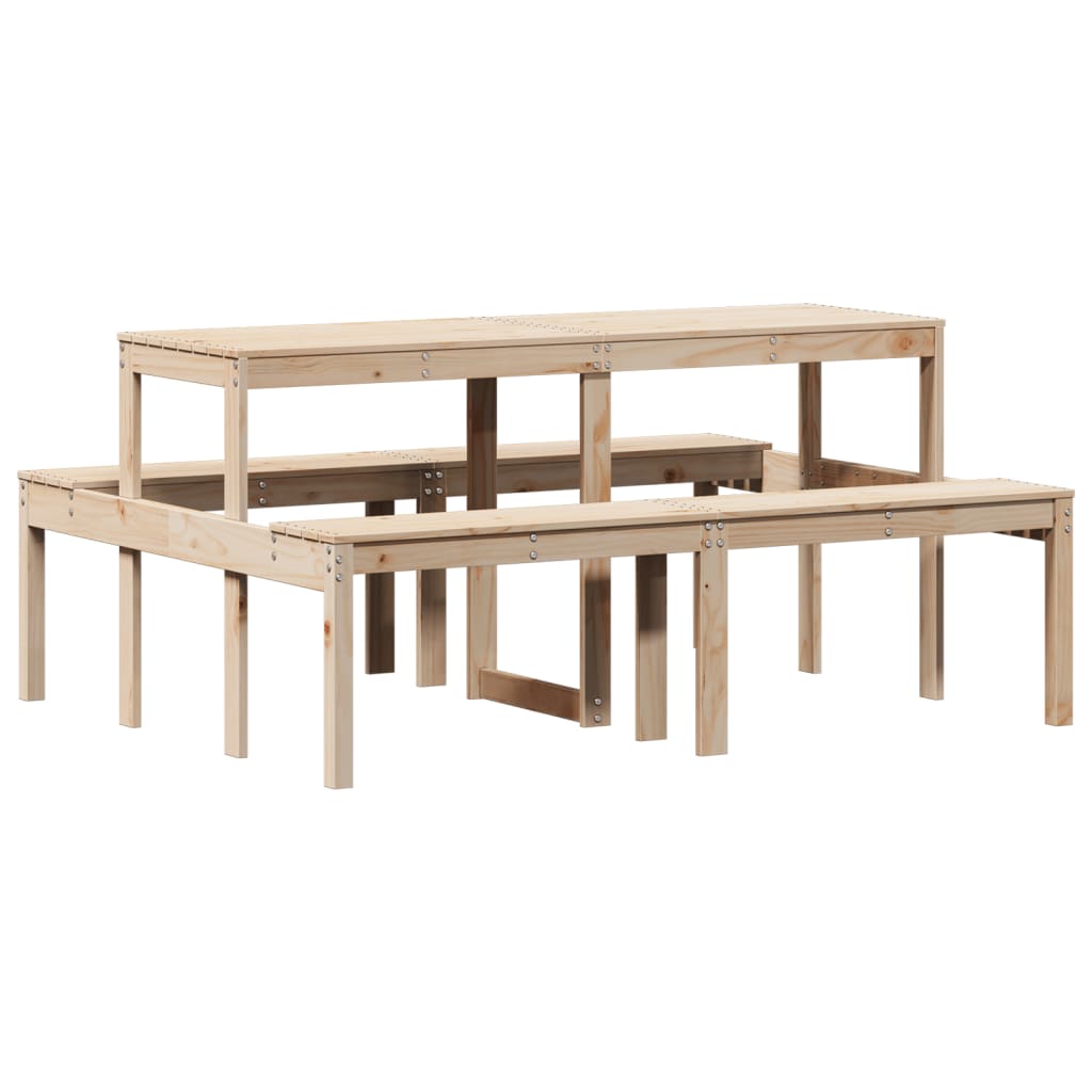 Picknicktafel 160x134x75 cm massief grenenhout - AllerleiShop