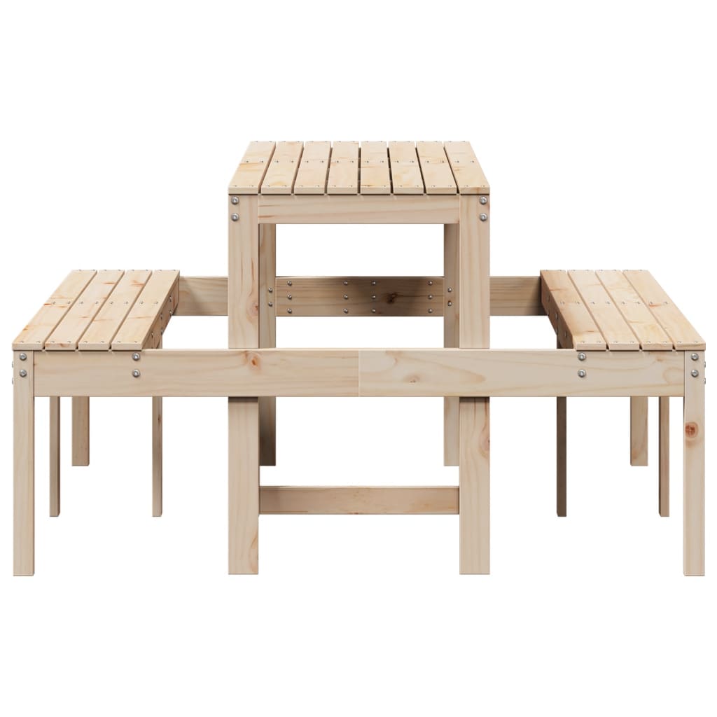 Picknicktafel 160x134x75 cm massief grenenhout - AllerleiShop