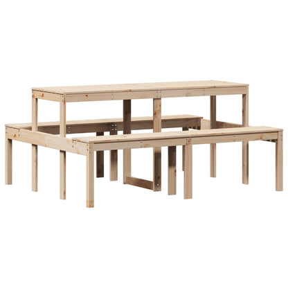 Picknicktafel 160x134x75 cm massief grenenhout - AllerleiShop