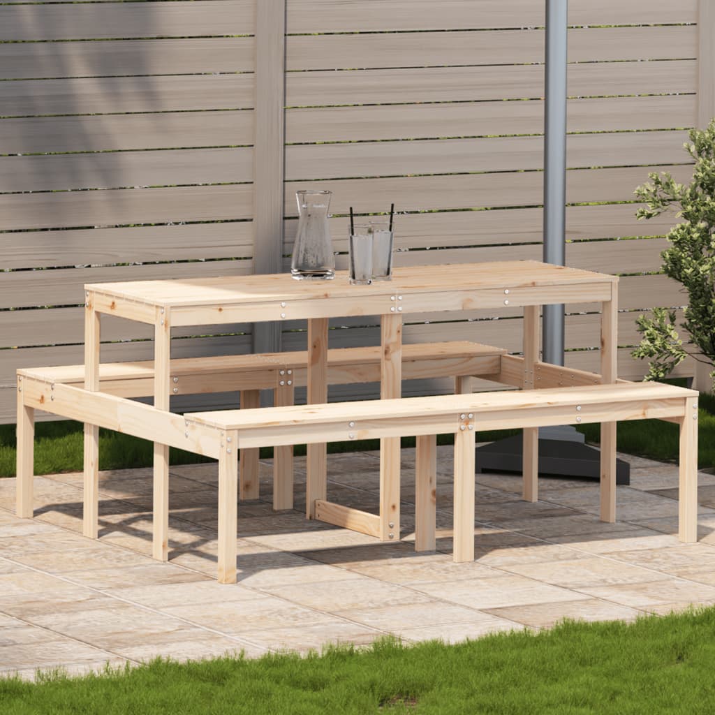 Picknicktafel 160x134x75 cm massief grenenhout - AllerleiShop