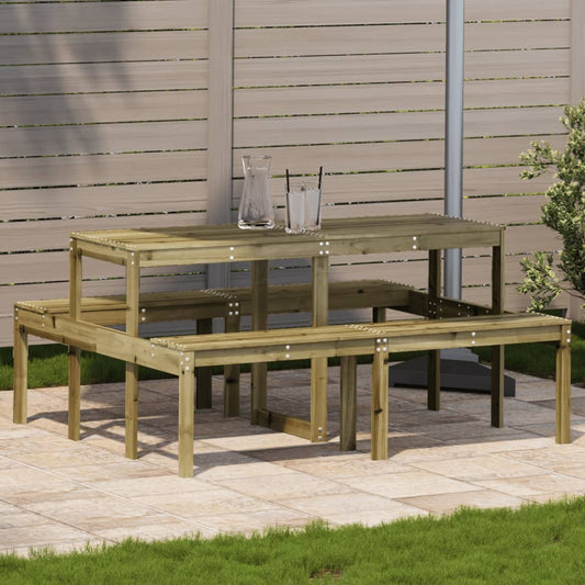 Picknicktafel 160x134x75 cm geïmpregneerd grenenhout - AllerleiShop