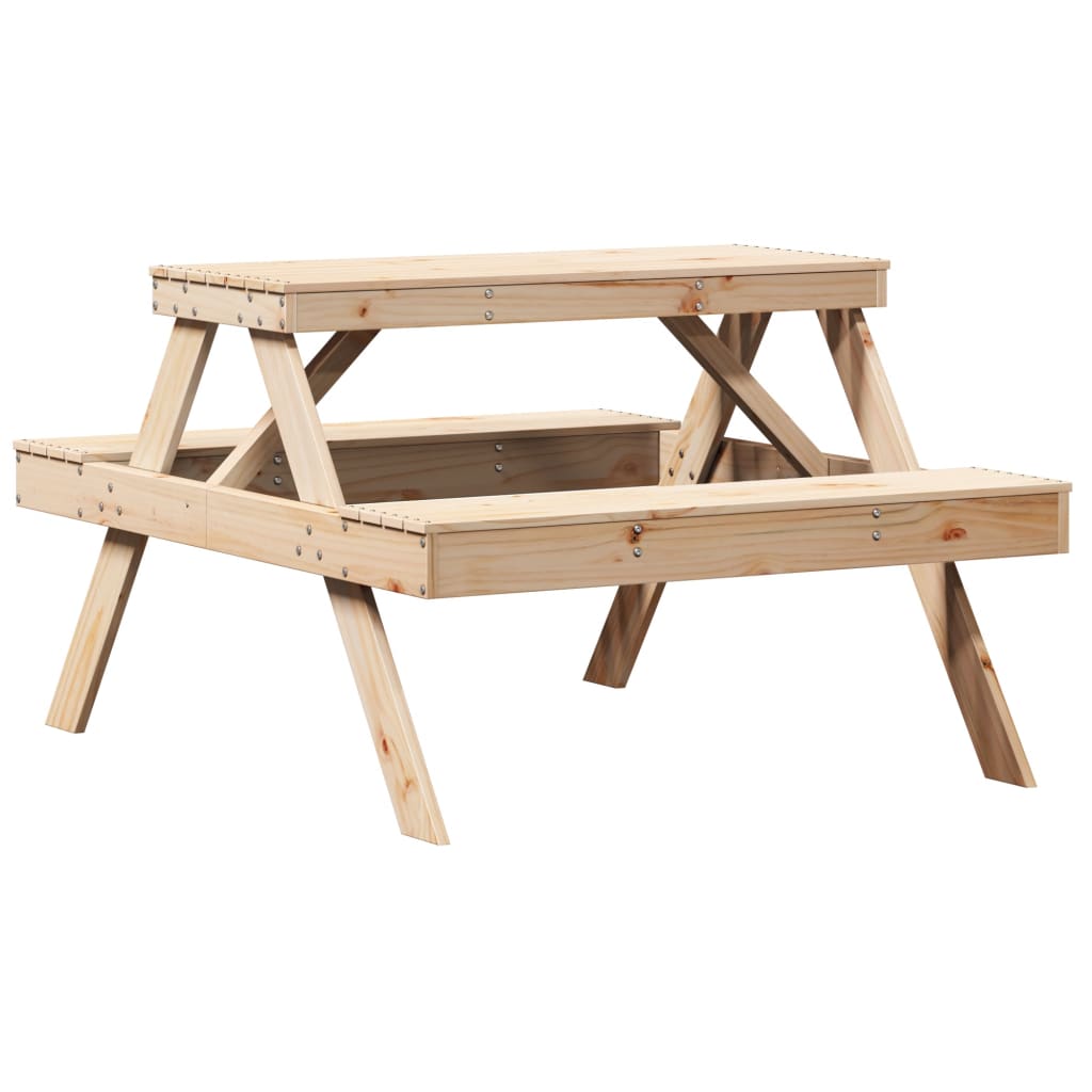 Picknicktafel 105x134x75 cm massief grenenhout - AllerleiShop