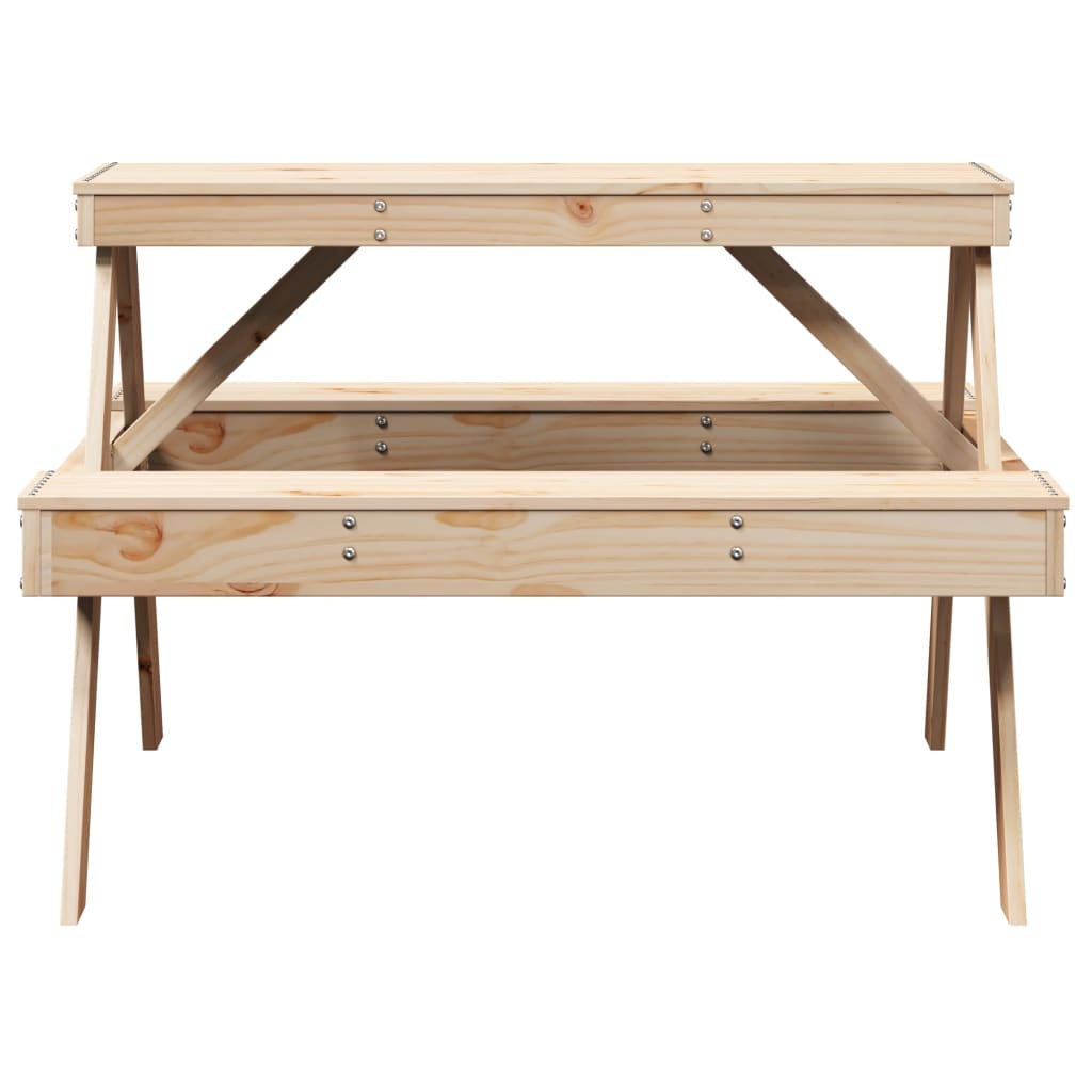 Picknicktafel 105x134x75 cm massief grenenhout - AllerleiShop