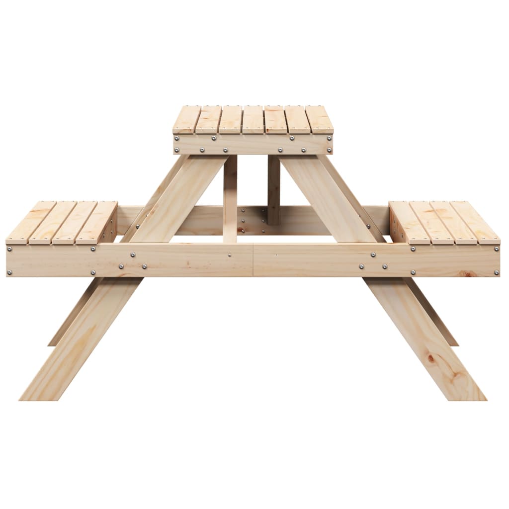 Picknicktafel 105x134x75 cm massief grenenhout - AllerleiShop