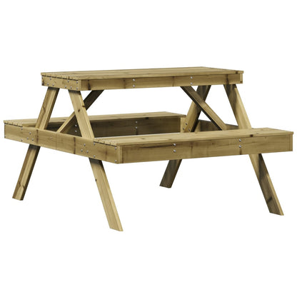 Picknicktafel 105x134x75 cm geïmpregneerd grenenhout - AllerleiShop