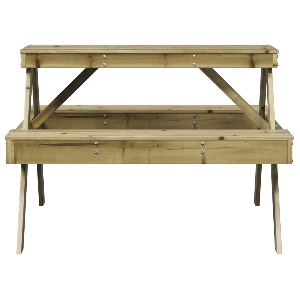 Picknicktafel 105x134x75 cm geïmpregneerd grenenhout - AllerleiShop