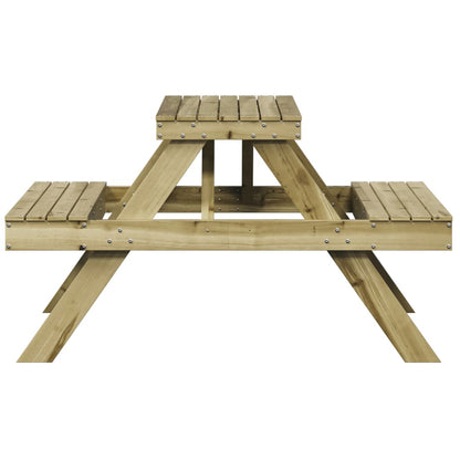 Picknicktafel 105x134x75 cm geïmpregneerd grenenhout - AllerleiShop