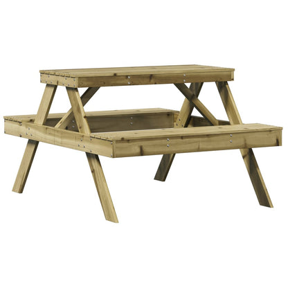 Picknicktafel 105x134x75 cm geïmpregneerd grenenhout - AllerleiShop