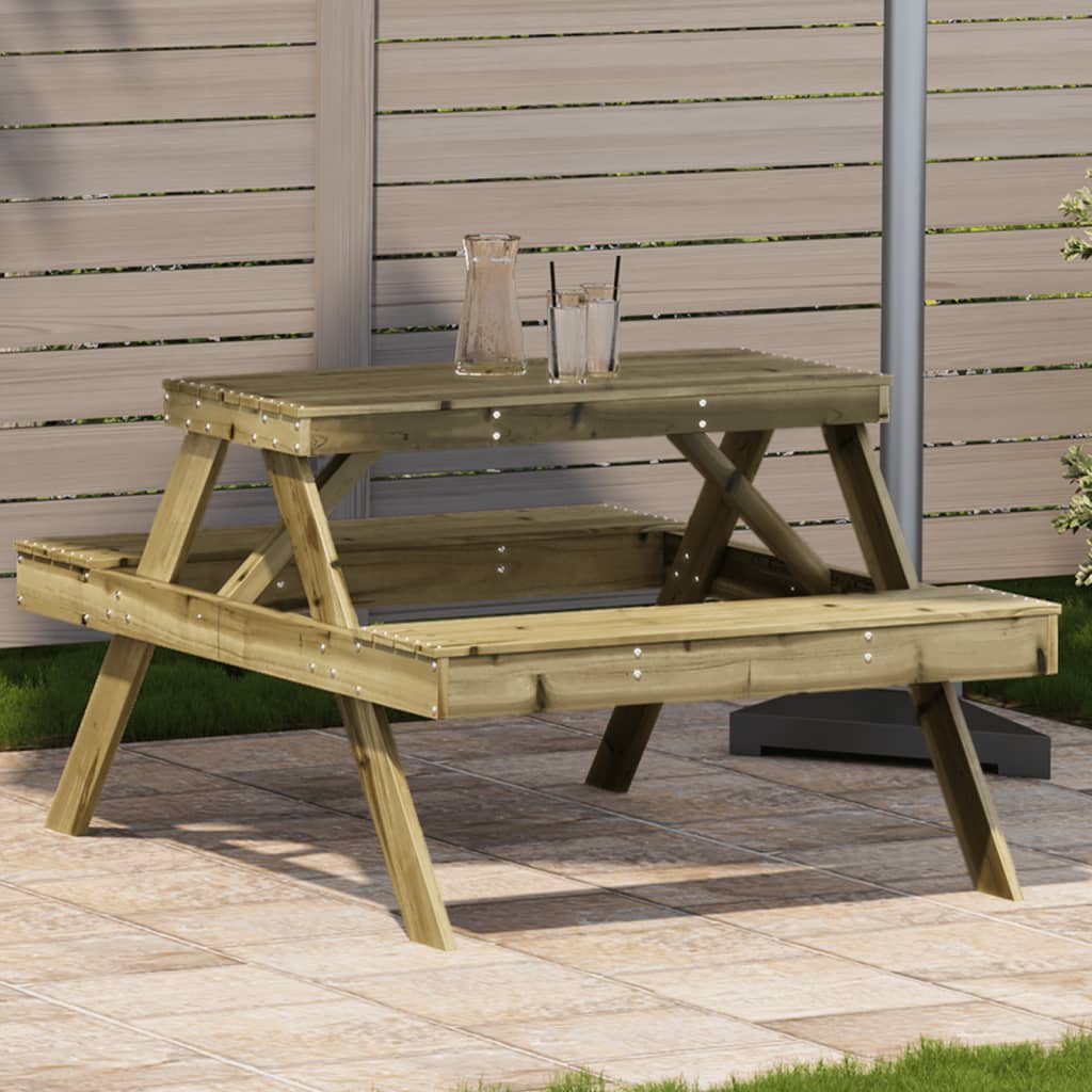 Picknicktafel 105x134x75 cm geïmpregneerd grenenhout - AllerleiShop