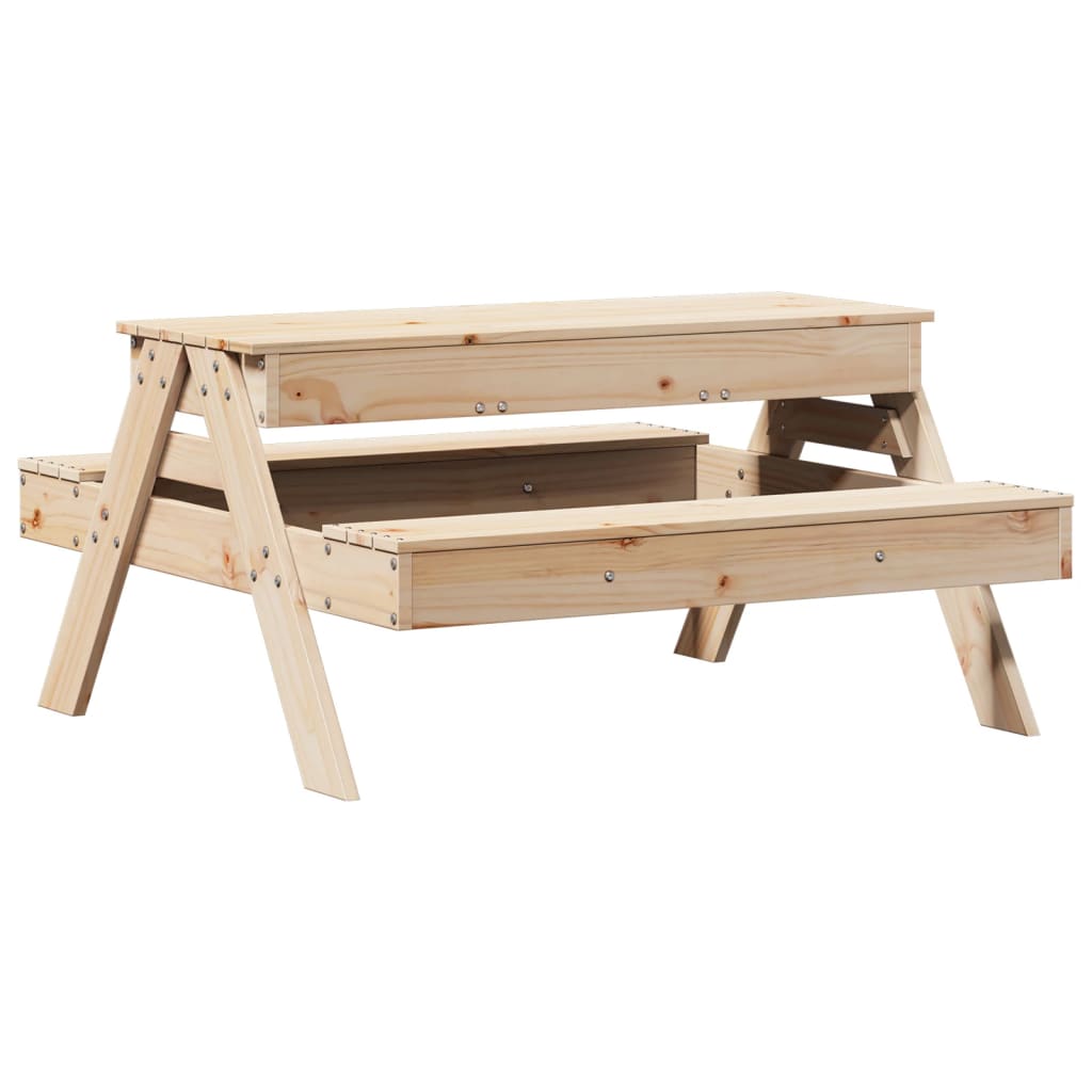 Picknicktafel met zandbak voor kinderen massief grenenhout - AllerleiShop